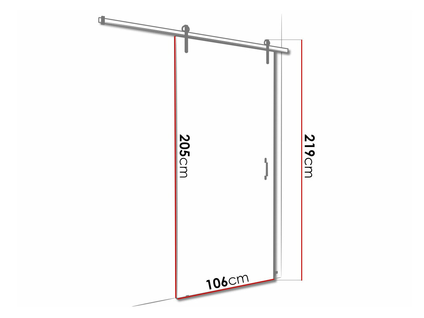 Schuifdeuren Dover 161 (Wit + Zwart)