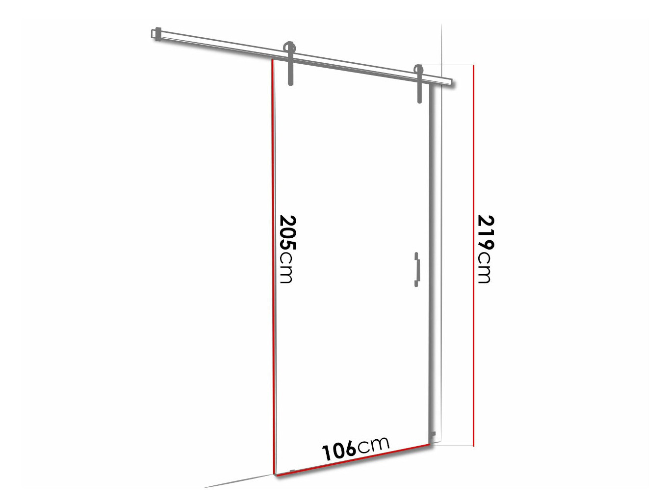 Schuifdeuren Dover 164 (Sonoma eik + Zwart)