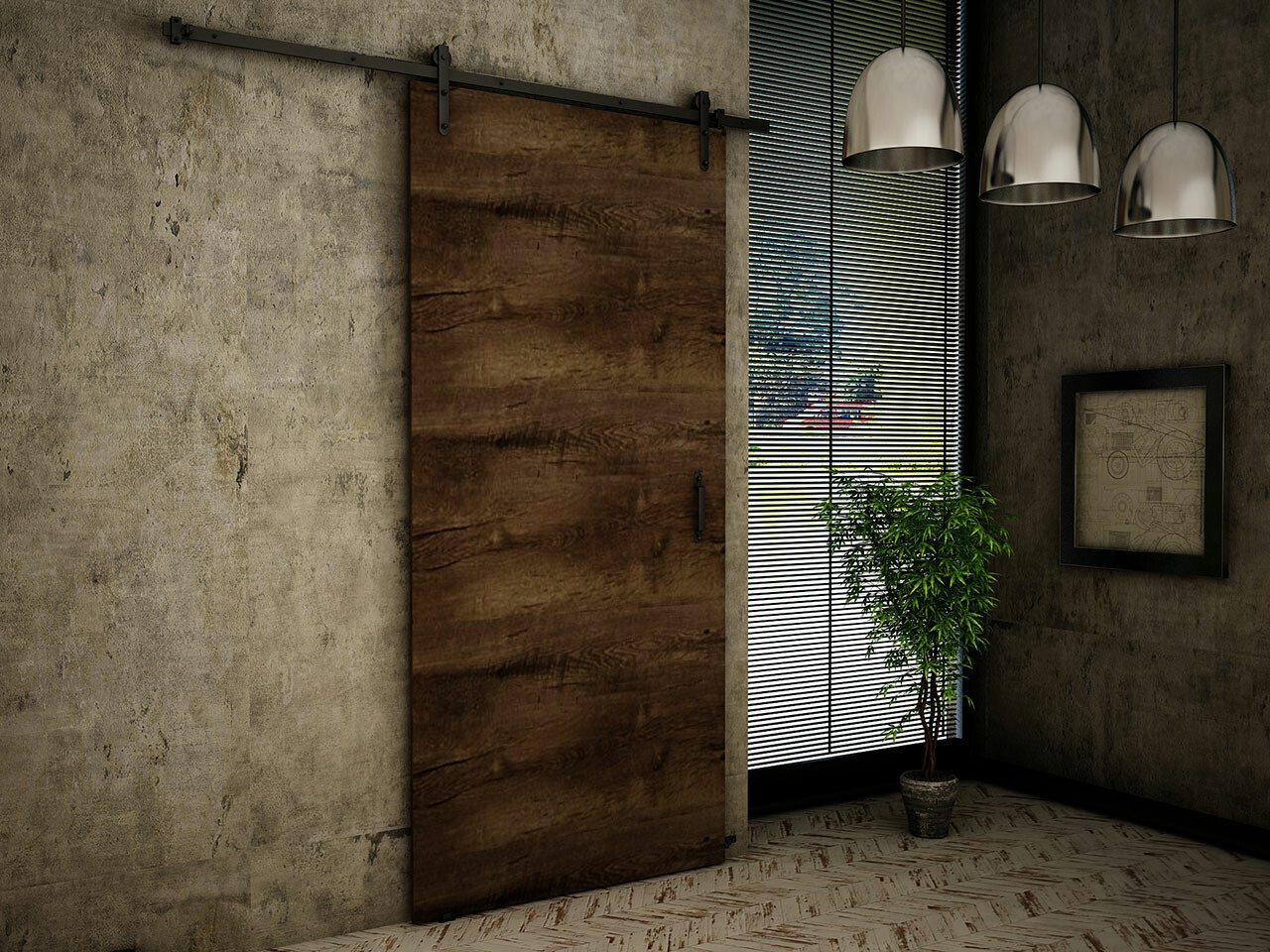 Schuifdeuren Dover 167 (Donker essen)