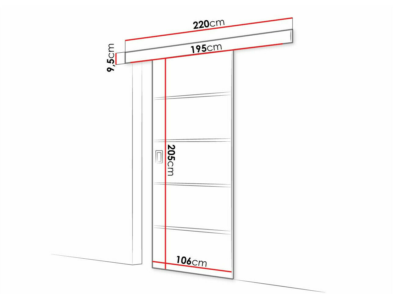 Schuifdeuren Dover 173 (Craft eiken)