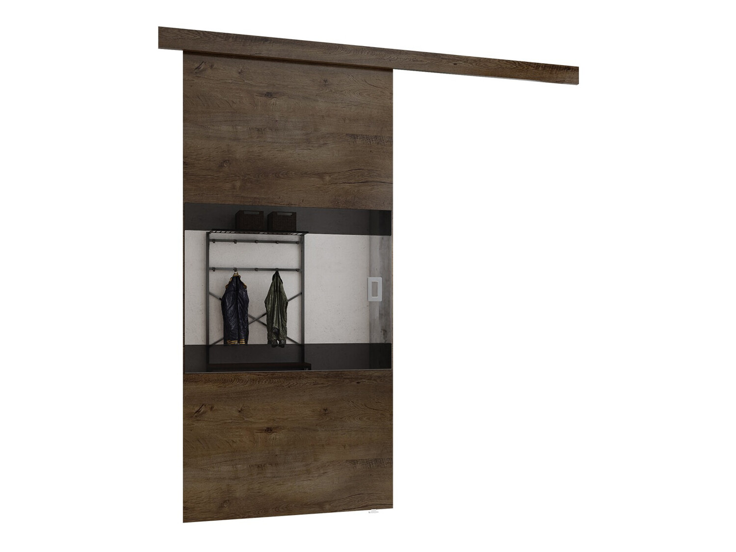 Schuifdeuren Dover 174 (Donker essen + Zwart)