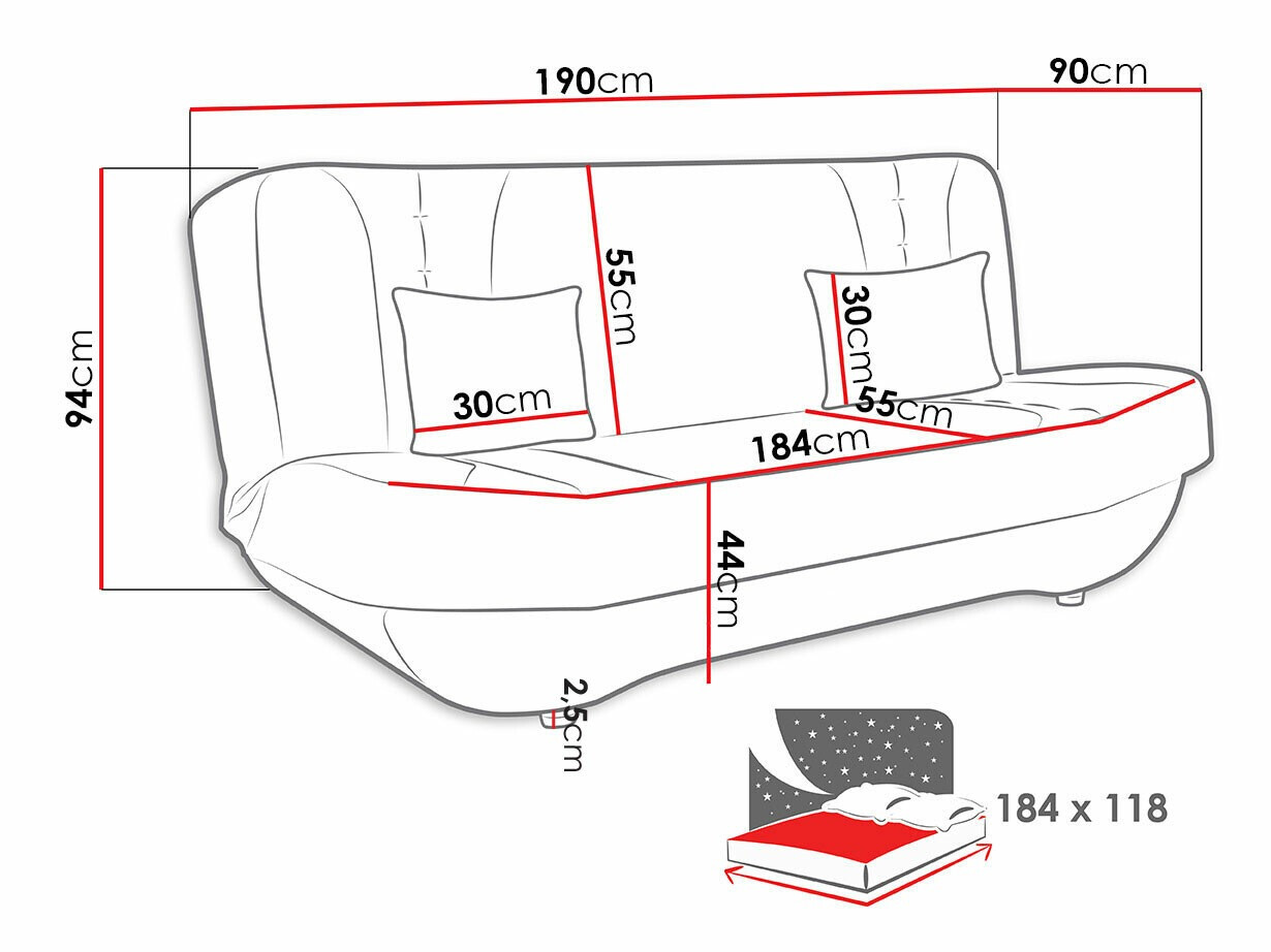 Slaapbank Comfivo 239 (Matana 19 + Matana 17)