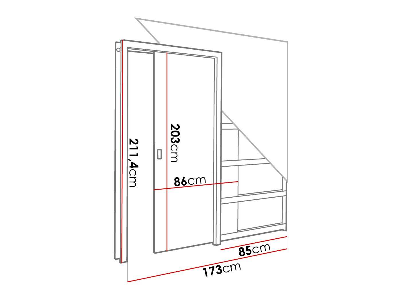 Schuifdeuren Dover 183 (Donker essen)