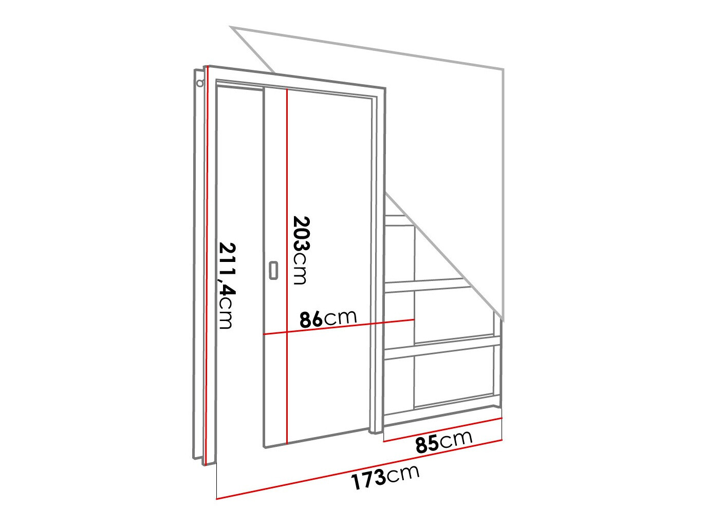 Schuifdeuren Dover 183 (Sonoma eik)