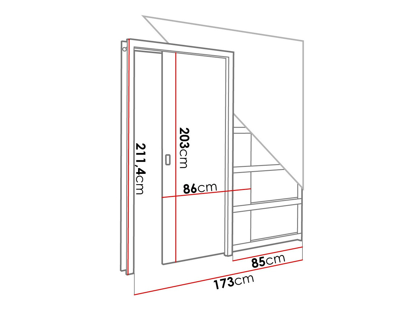 Schuifdeuren Dover 183 (Wit)