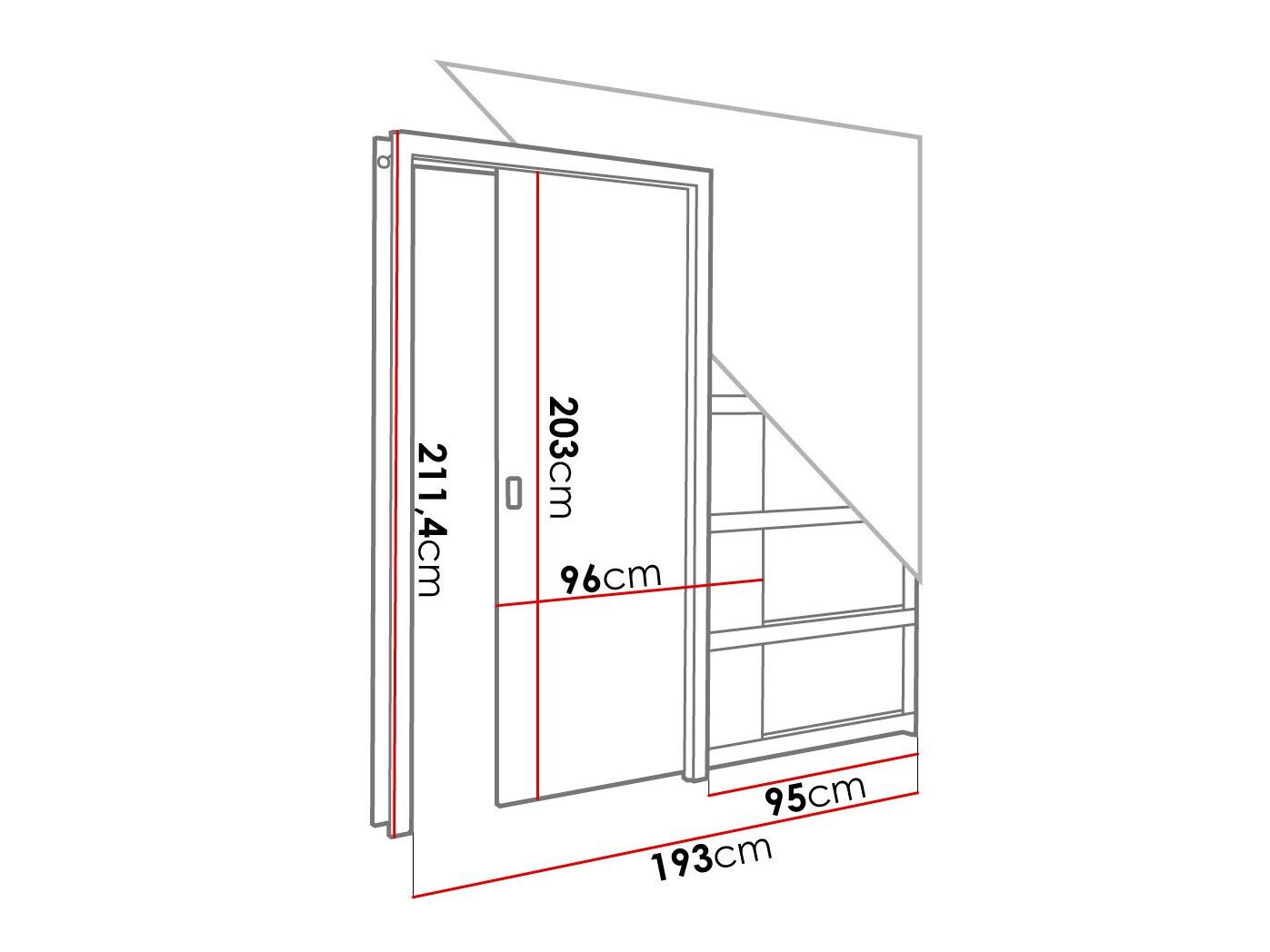 Schuifdeuren Dover 184 (Sonoma eik)