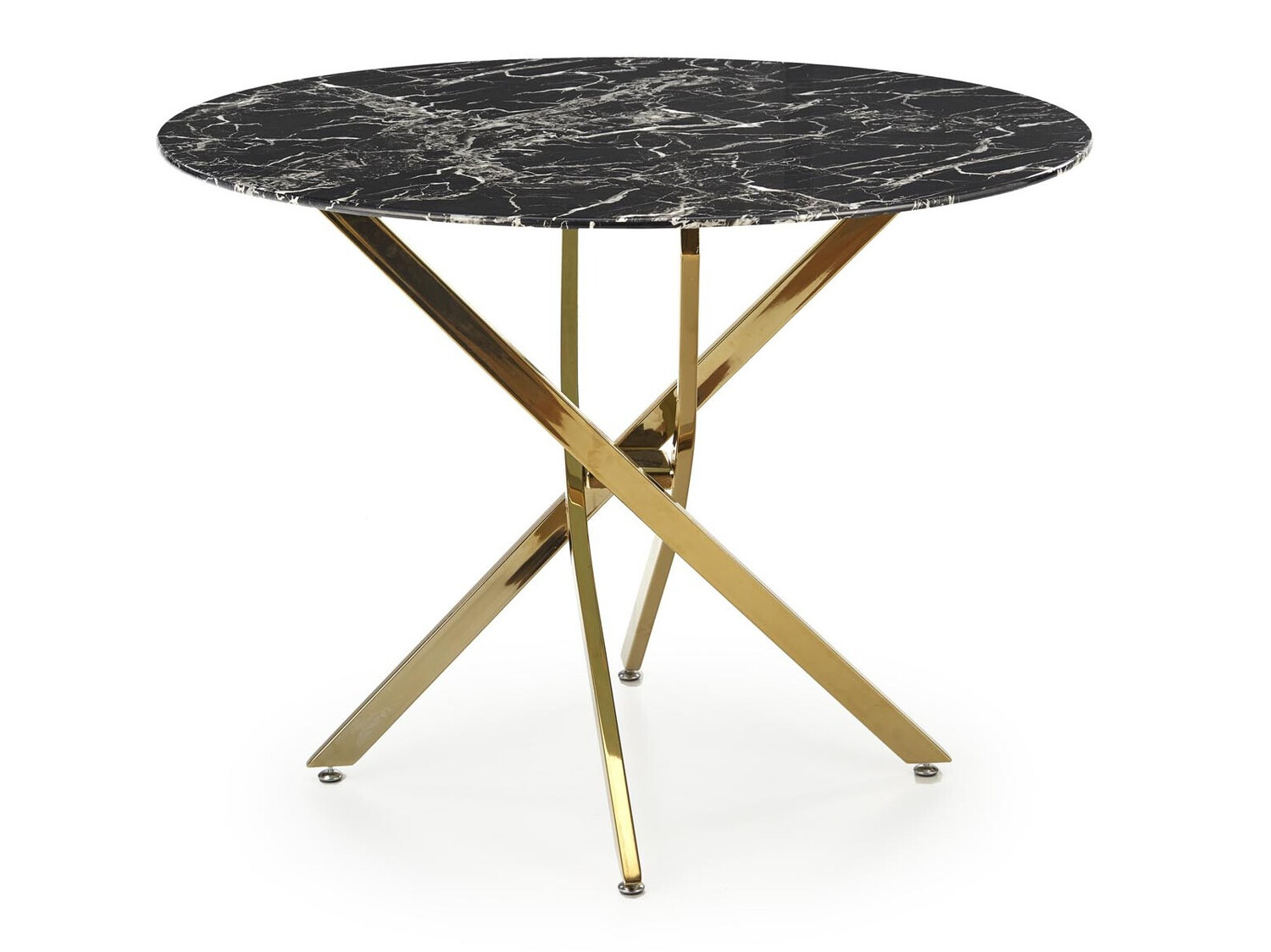 Tafel Houston 1538 (Gouden + Zwart marmer)