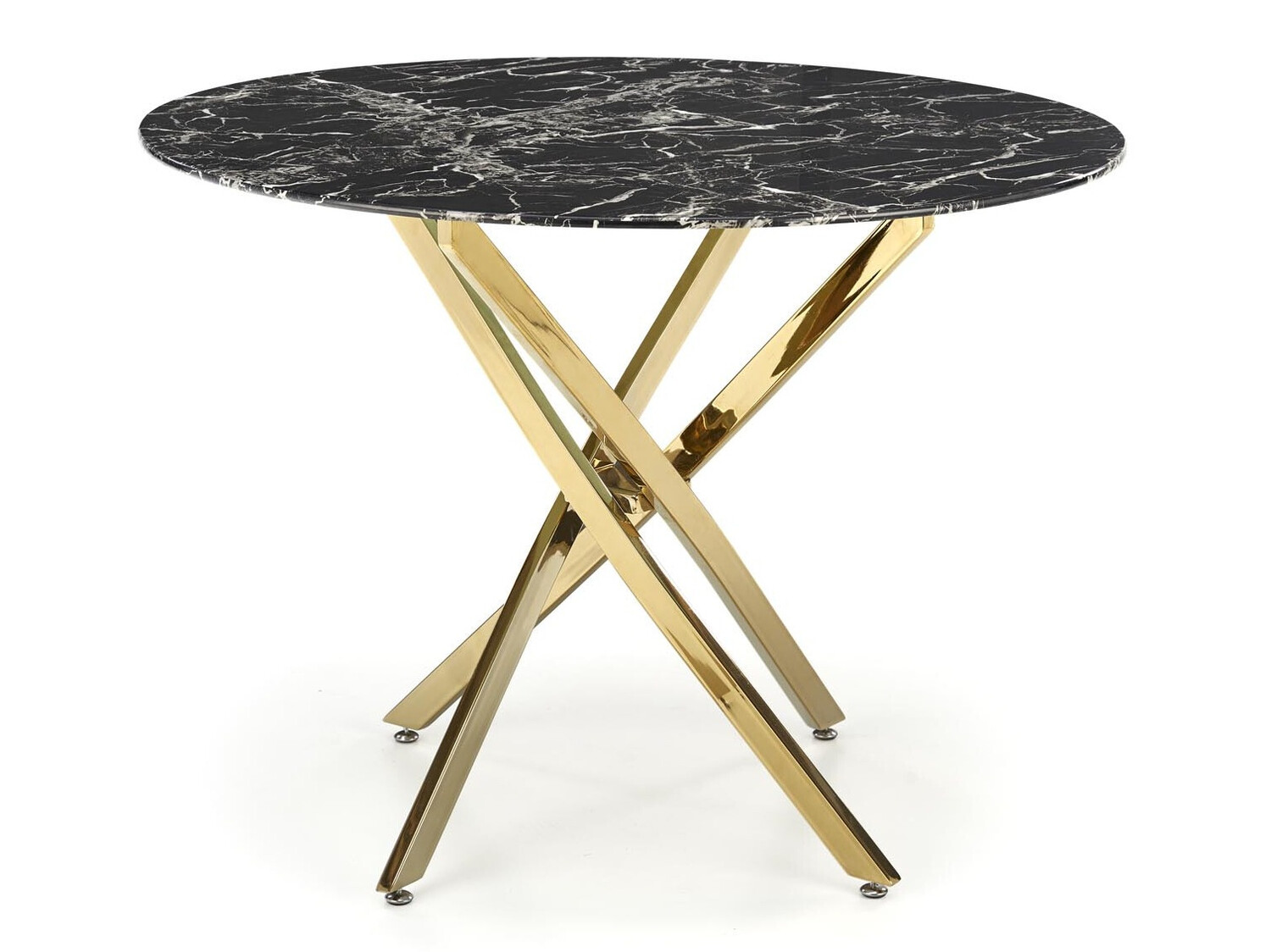 Tafel Houston 1538 (Gouden + Zwart marmer)
