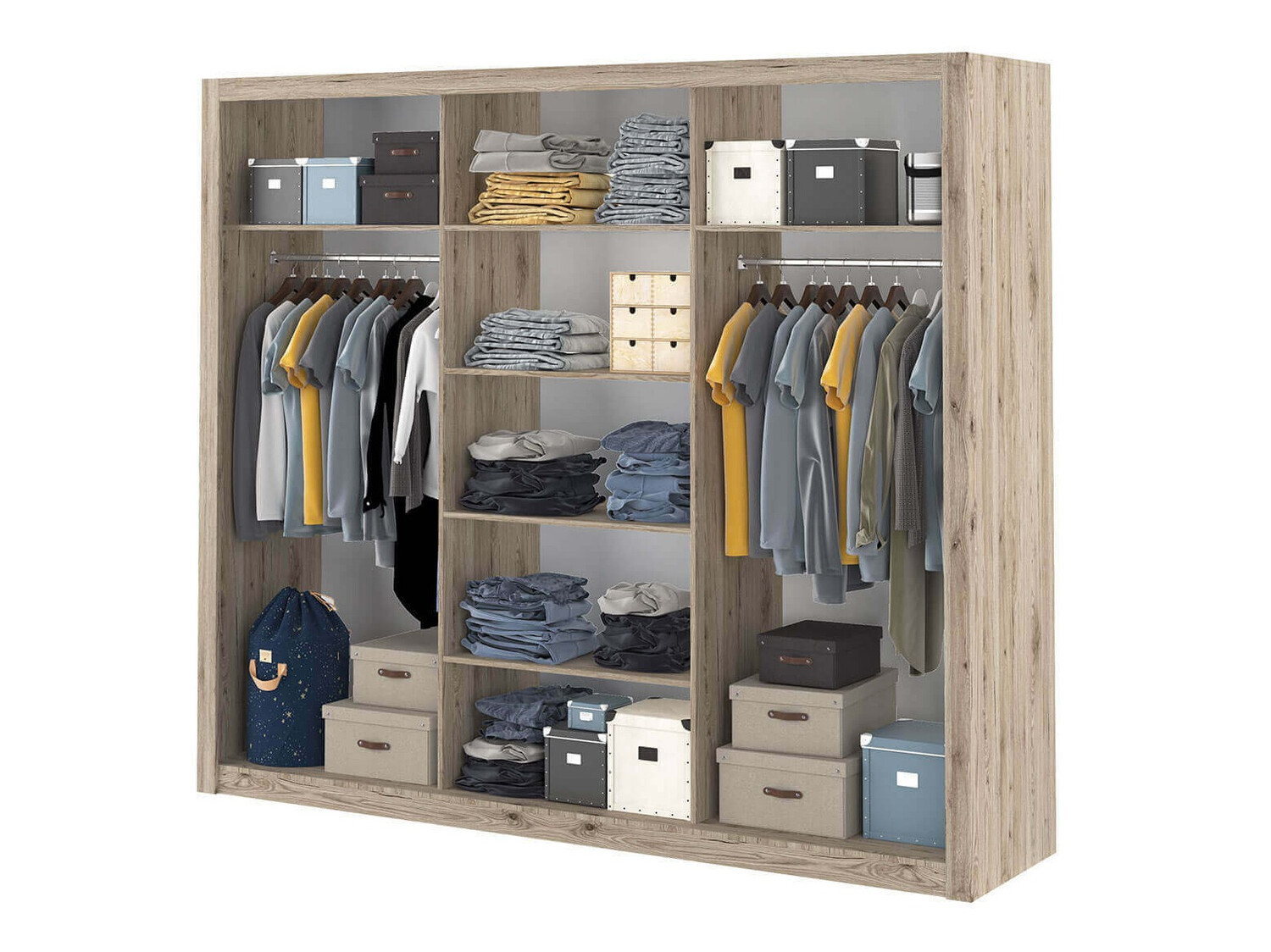 Kledingkast Cirdelu 101 (San Remo eik)