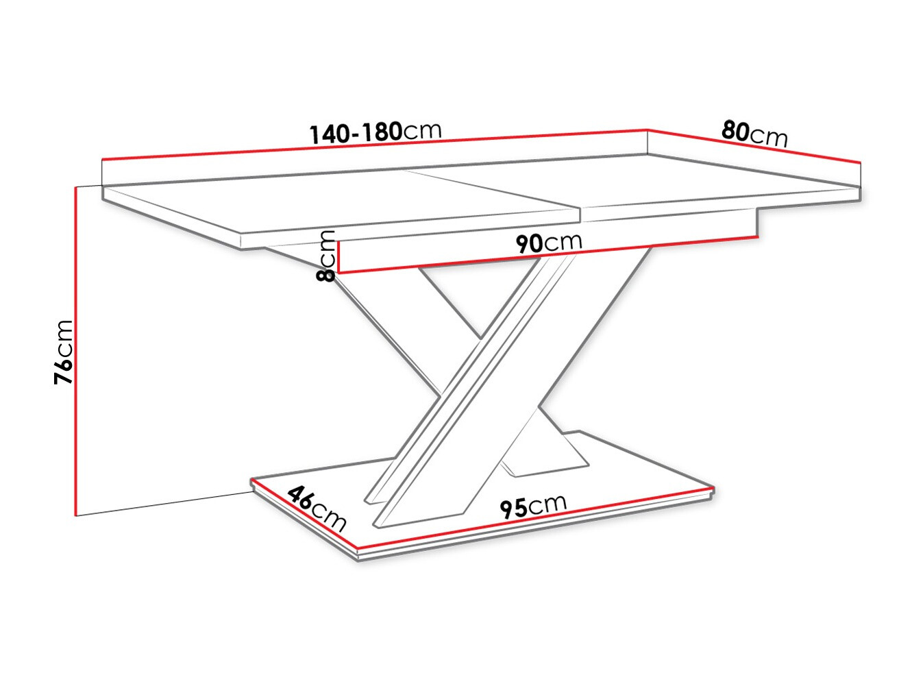 Tafel Goodyear 103 (Glanzend zwart)