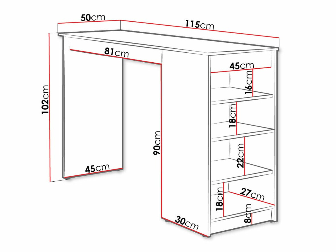Bartafel Comfivo 259 (Zwart)