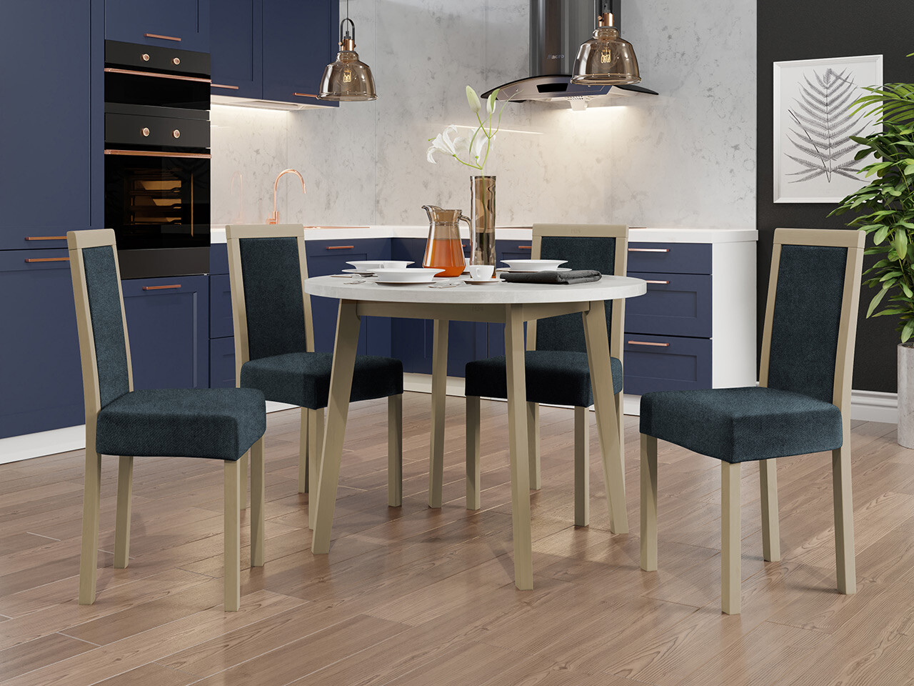 Eetkamerset Victorville 304 (Sonoma eik)