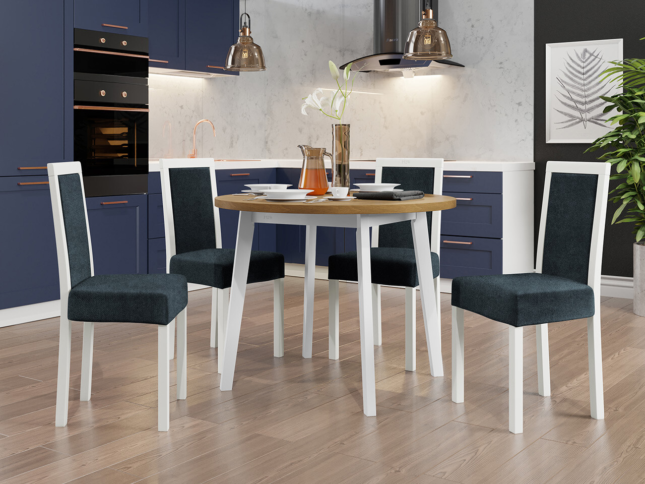 Eetkamerset Victorville 306 (Wit)