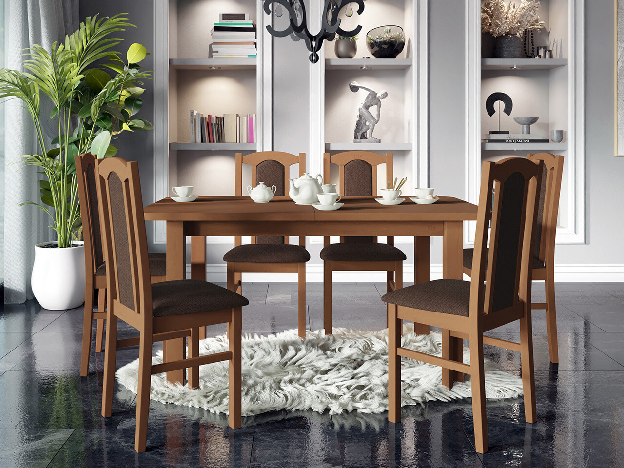 Eetkamerset Victorville 312 (Elzen)