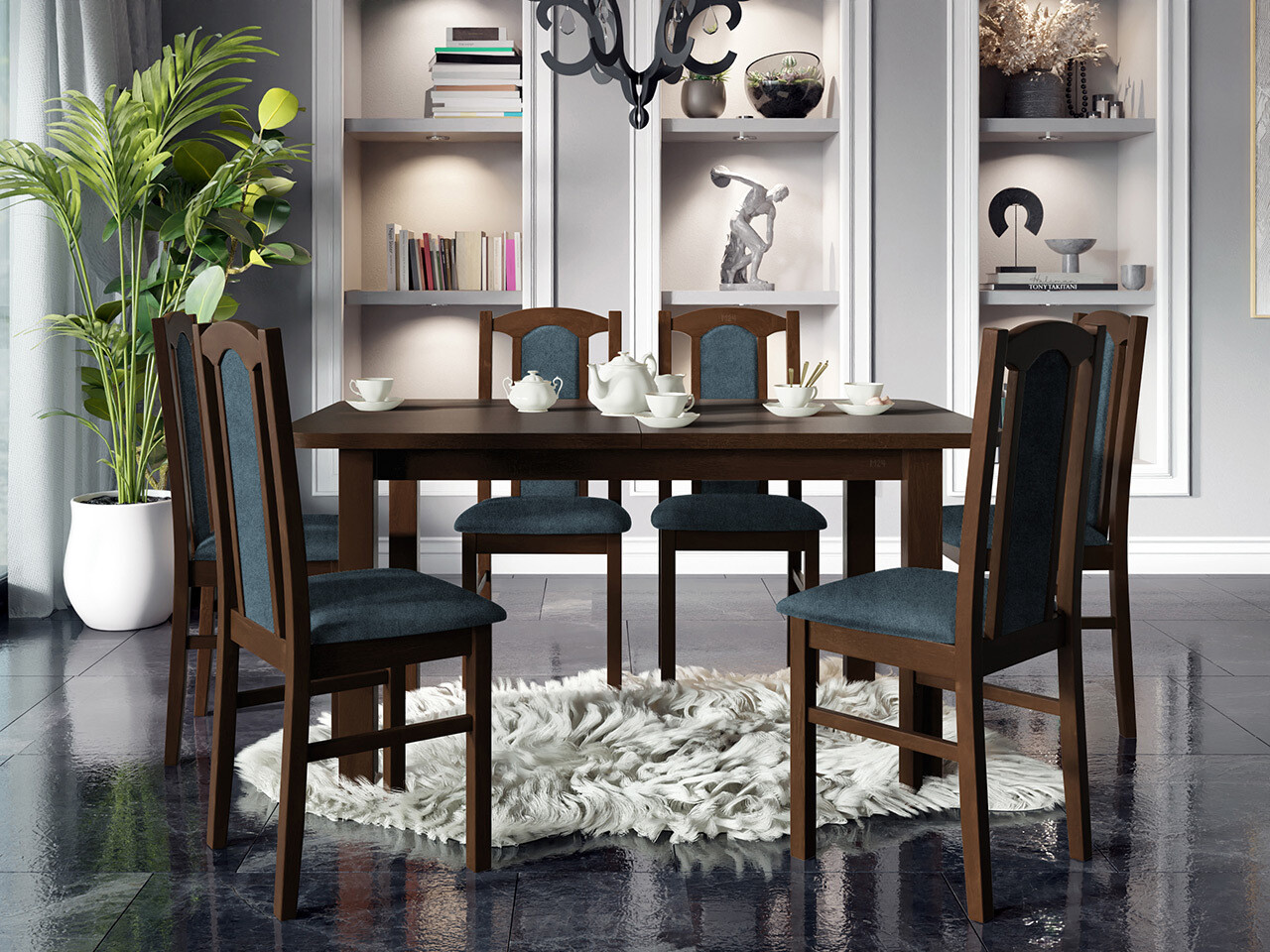 Eetkamerset Victorville 312 (Moer)