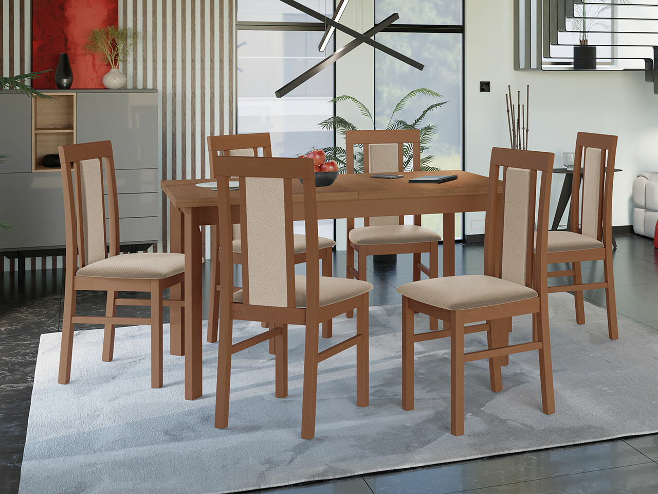 Eetkamerset Victorville 315 (Elzen)