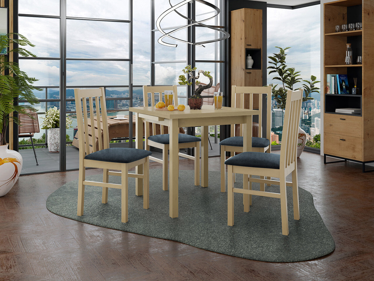 Eetkamerset Victorville 319 (Sonoma eik)