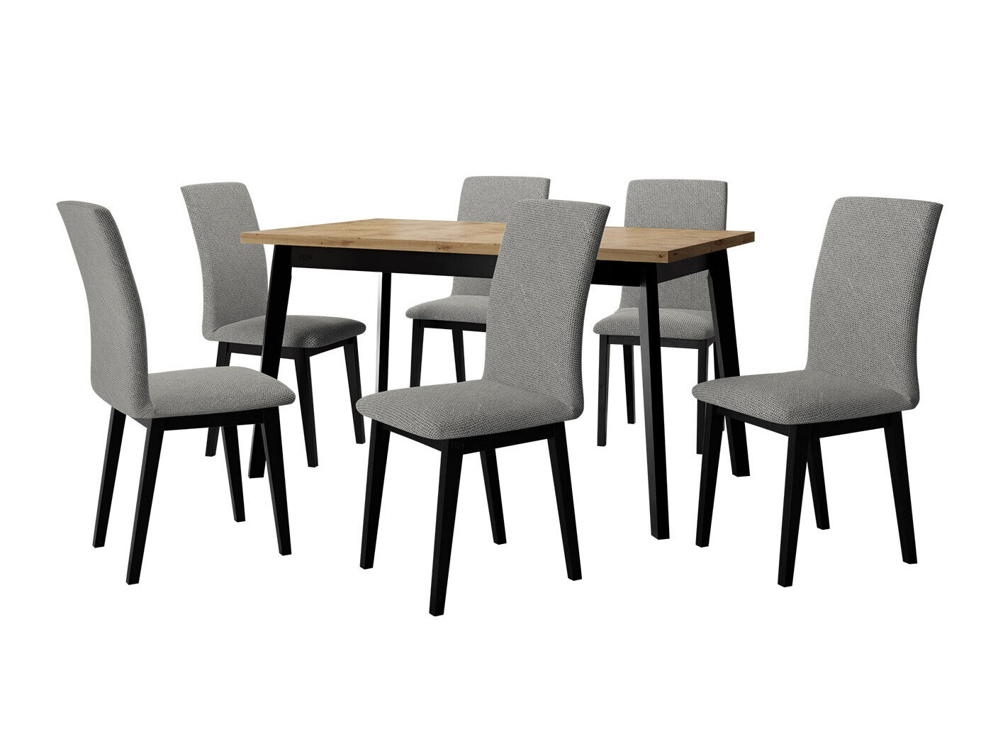 Eetkamerset Victorville 321 (Zwart)