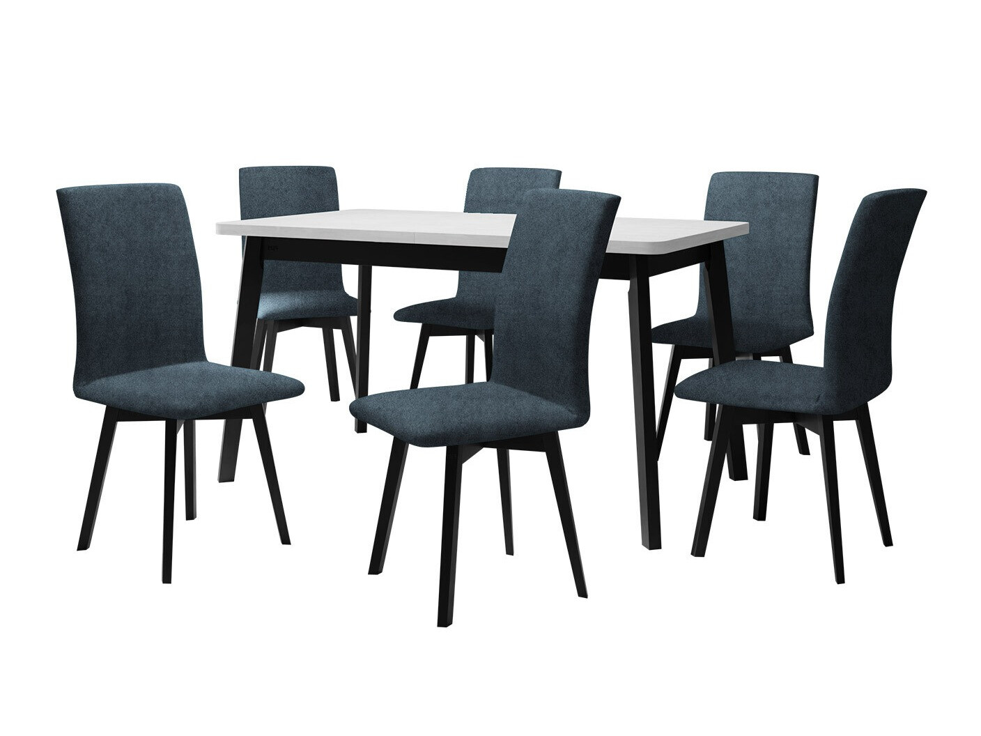 Eetkamerset Victorville 323 (Zwart)