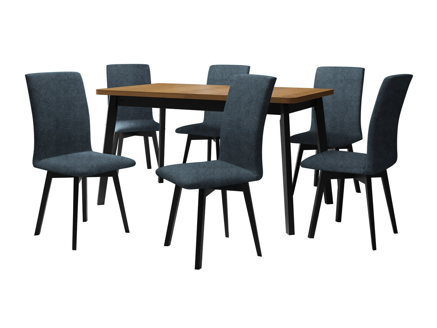 Eetkamerset Victorville 324 (Zwart)