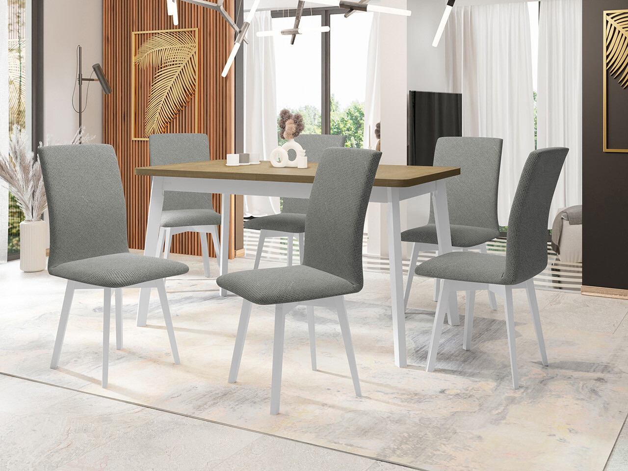 Eetkamerset Victorville 325 (Wit)