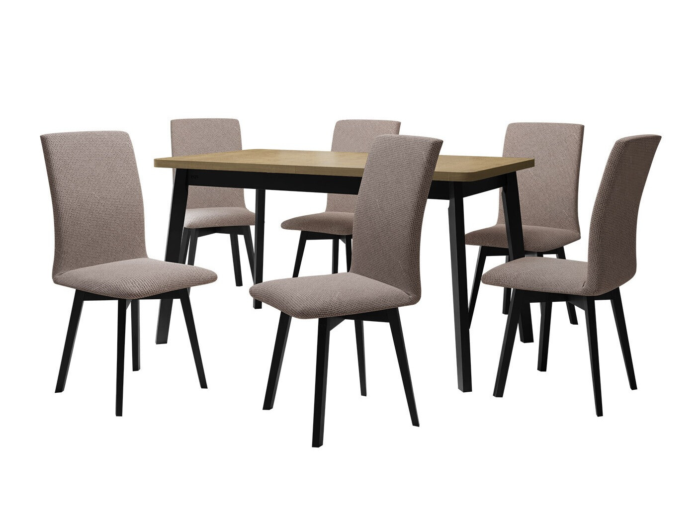 Eetkamerset Victorville 325 (Zwart)