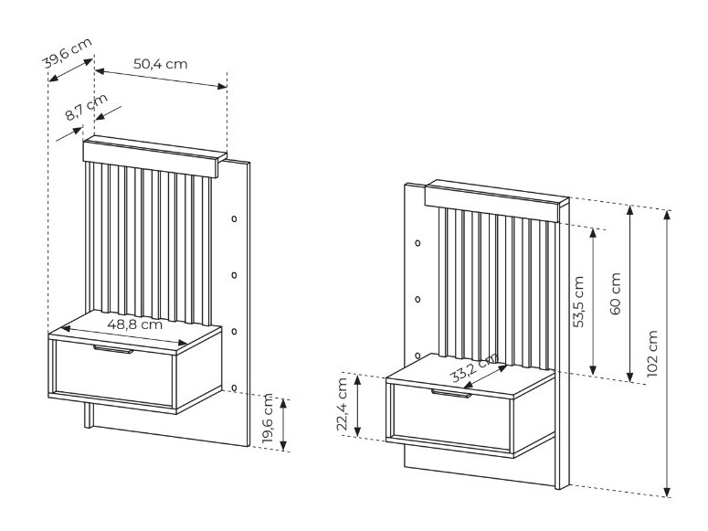 Een set nachtkastjes Lusone 105