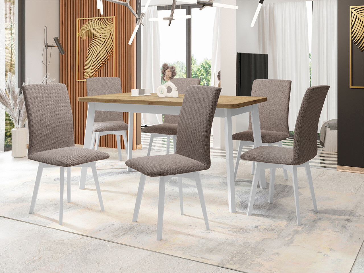 Eetkamerset Victorville 326 (Wit)