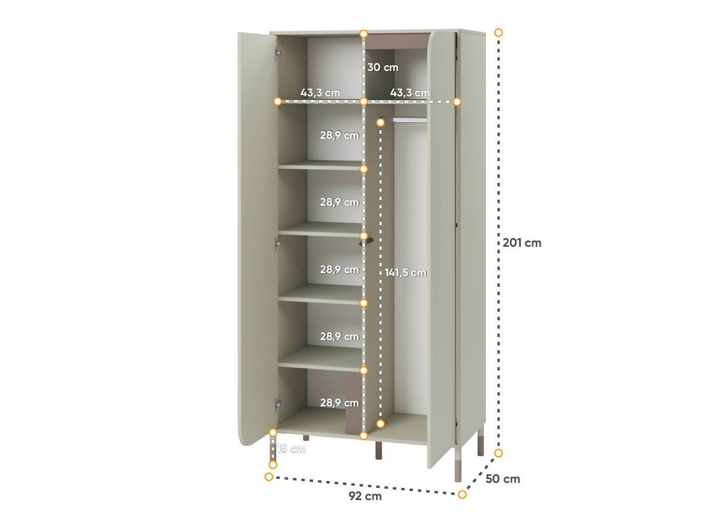 Kledingkast Lomsono 110