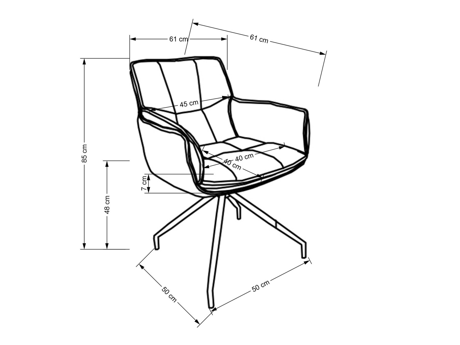 Stoel Houston 1548 (Bruin + Donkerbruin)