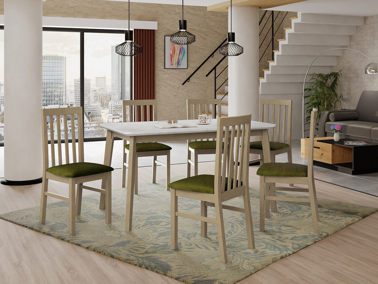 Eetkamerset Victorville 267 (Sonoma eik)