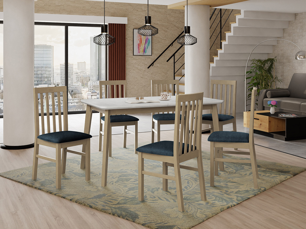 Eetkamerset Victorville 267 (Sonoma eik)