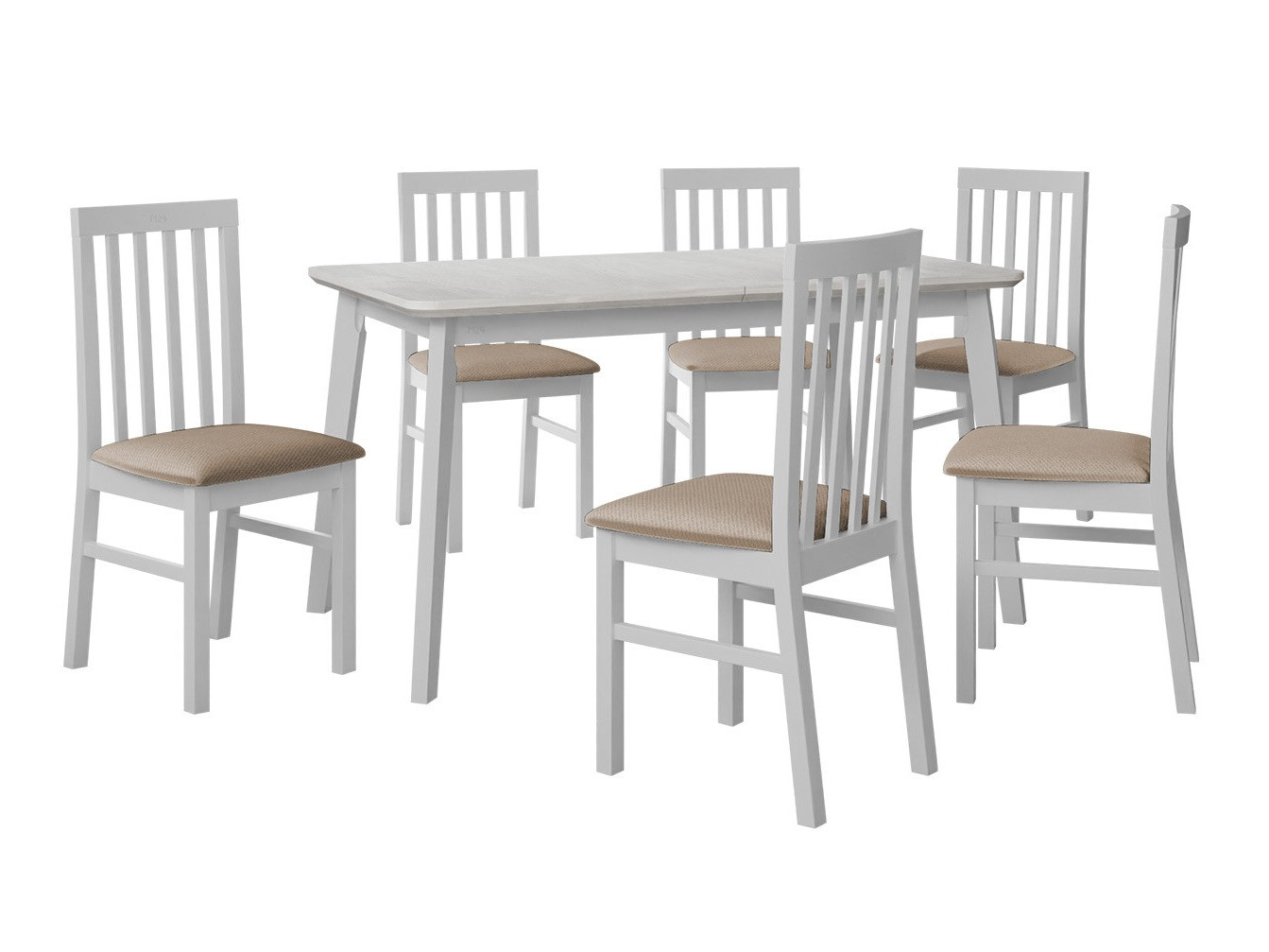 Eetkamerset Victorville 267 (Wit)