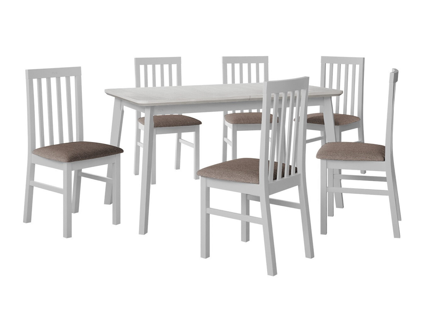 Eetkamerset Victorville 267 (Wit)