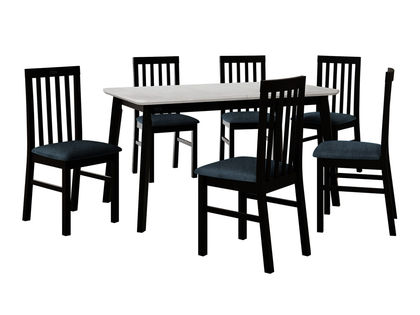 Eetkamerset Victorville 267 (Zwart)