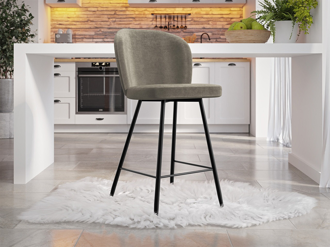 Barkruk Jackson 101 (Zwart + Magic Velvet 2209)