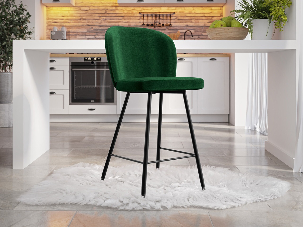 Barkruk Jackson 101 (Zwart + Magic Velvet 2225)