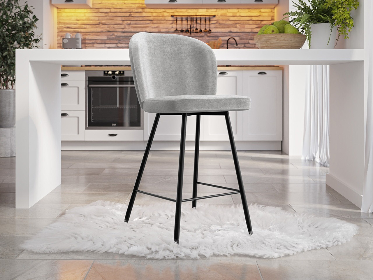 Barkruk Jackson 101 (Zwart + Magic Velvet 2240)