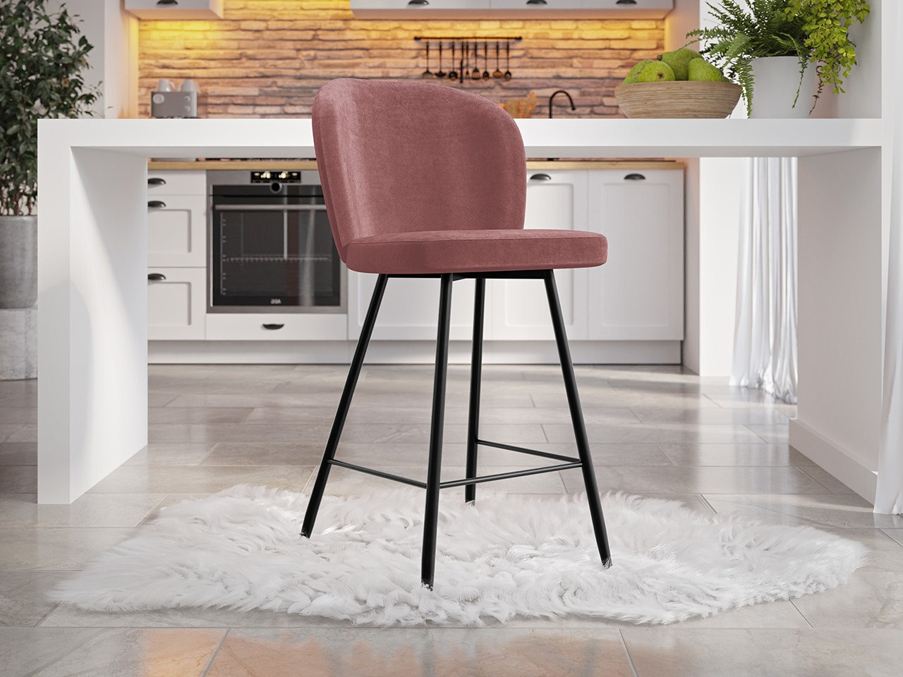 Barkruk Jackson 101 (Zwart + Magic Velvet 2258)