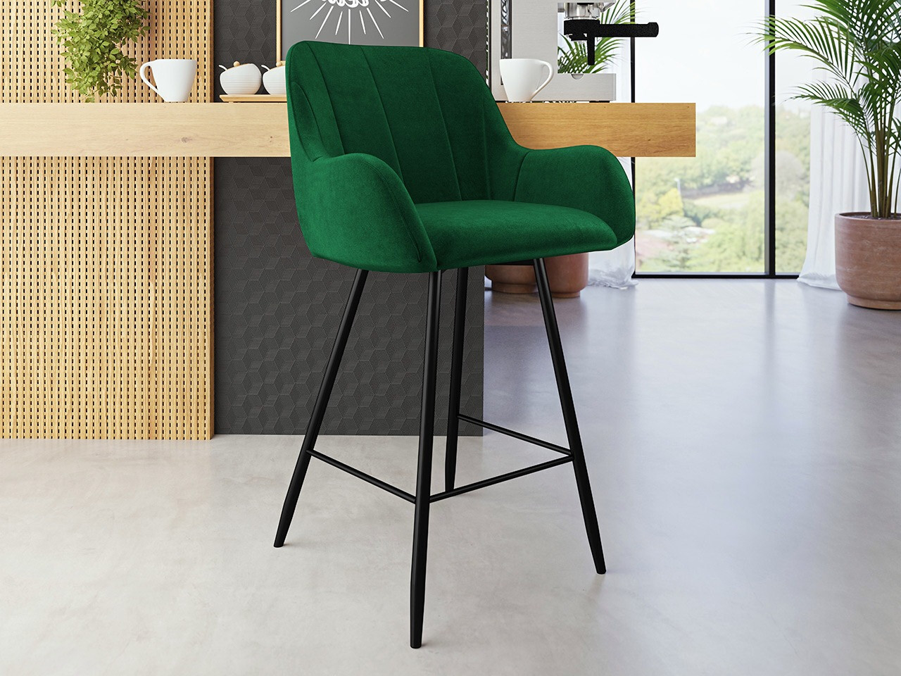 Barkruk Jackson 102 (Zwart + Magic Velvet 2225)