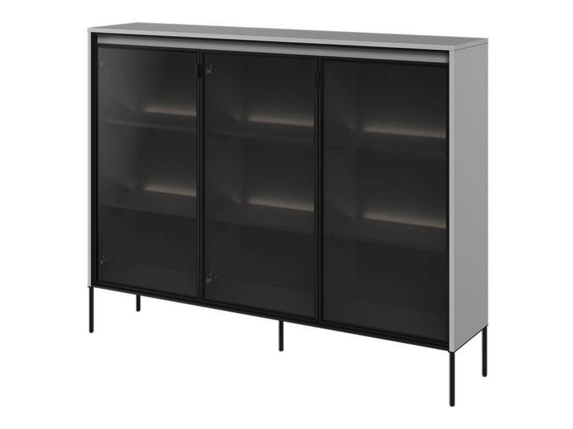 Dressoir Fernolu 108 (Grijs + Zwart)