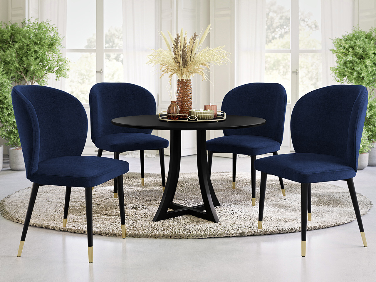 Stoel Jackson 104 (Zwart + Magic Velvet 2216)