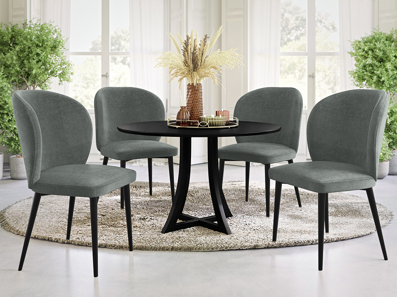 Stoel Jackson 104 (Zwart + Magic Velvet 2217)