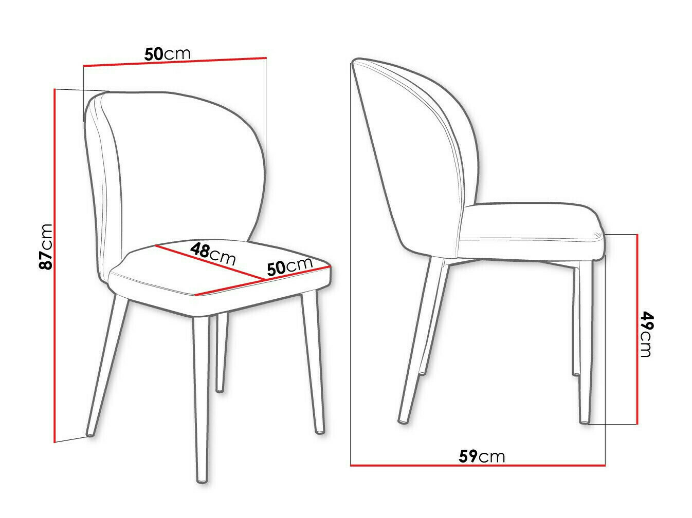 Stoel Jackson 104 (Zwart + Magic Velvet 2217)