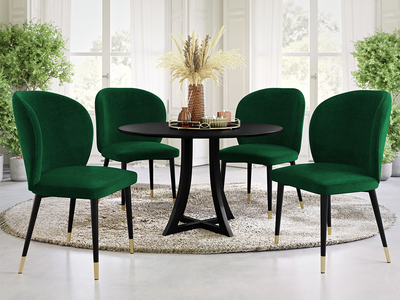 Stoel Jackson 104 (Zwart + Magic Velvet 2225)