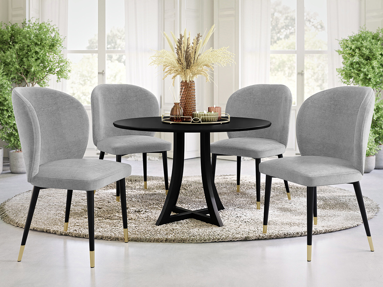 Stoel Jackson 104 (Zwart + Magic Velvet 2240)