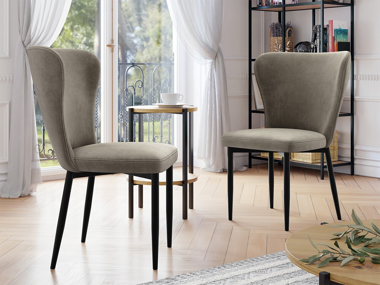 Stoel Jackson 105 (Zwart + Magic Velvet 2209)