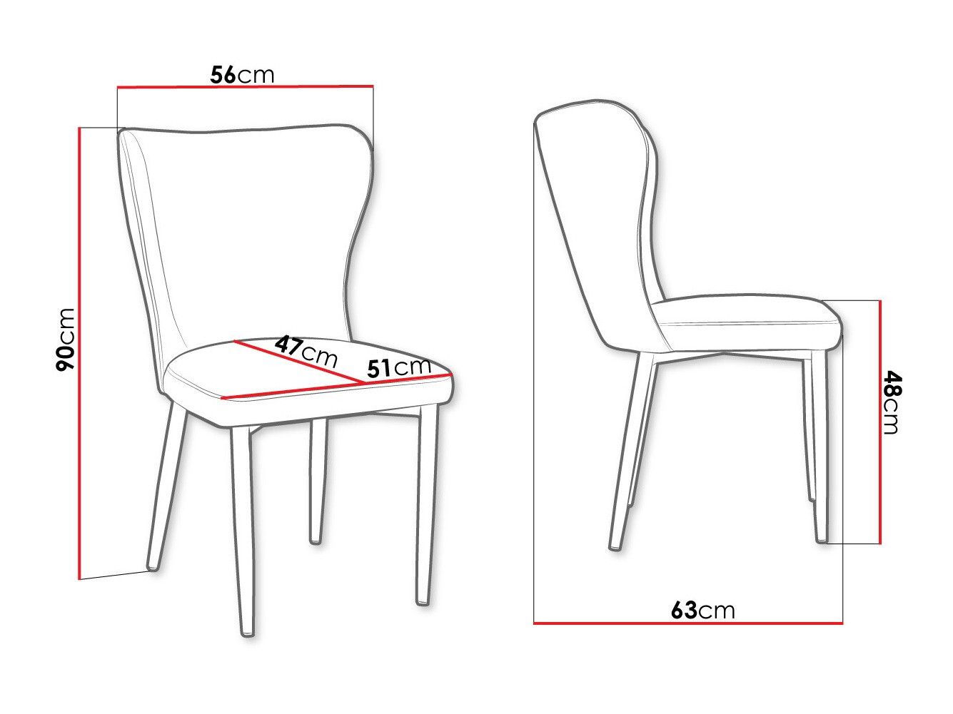 Stoel Jackson 105 (Zwart + Magic Velvet 2209)