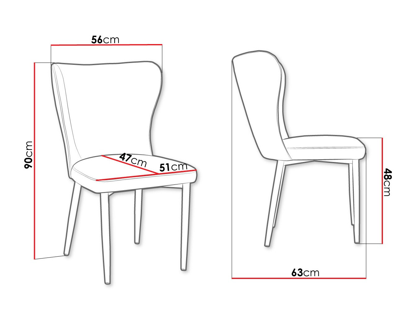 Stoel Jackson 105 (Zwart + Magic Velvet 2219)