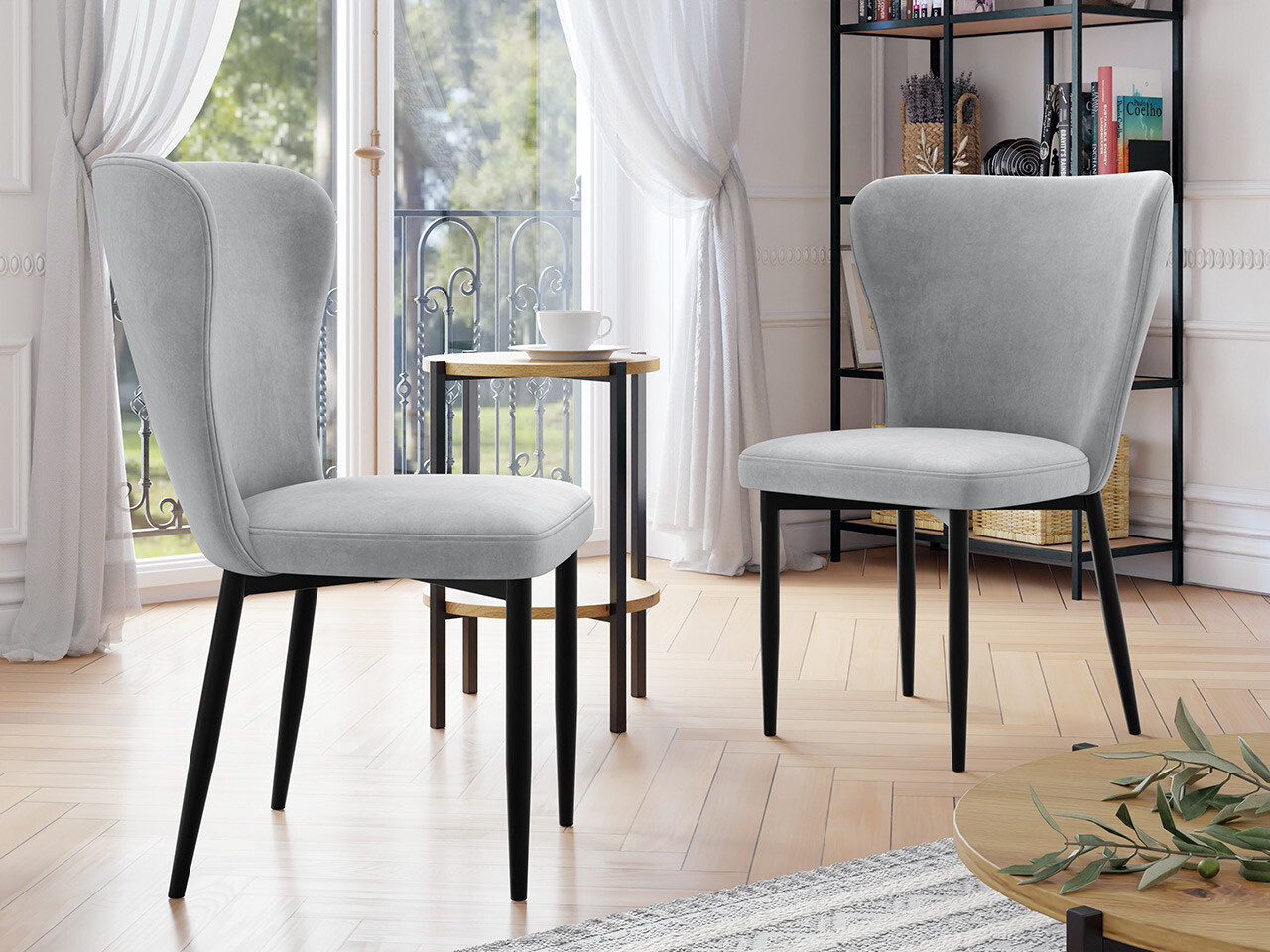 Stoel Jackson 105 (Zwart + Magic Velvet 2240)